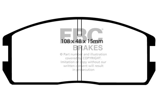 EBC Ultimax Brake Pads - Front for Mitsubishi Lancer