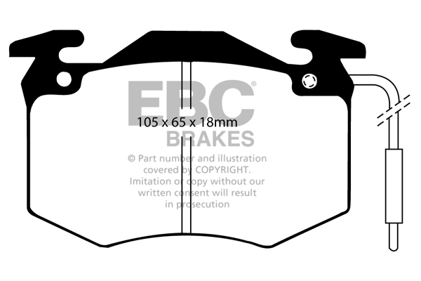 EBC Ultimax Brake Pads - Rear for Renault 5