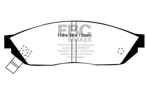 EBC Ultimax Brake Pads - Front for Honda Civic Mk 2