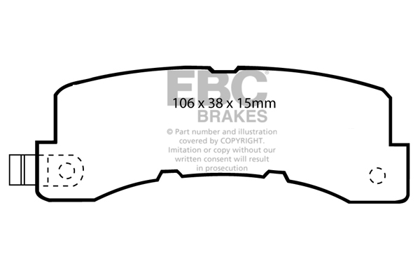EBC Ultimax Brake Pads - Rear for Isuzu Piazza
