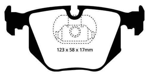 EBC Green Stuff Brake Pads - Rear for BMW X3 (E83)