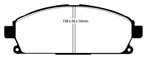 EBC Green Stuff Brake Pads - Front for Nissan X-Trail