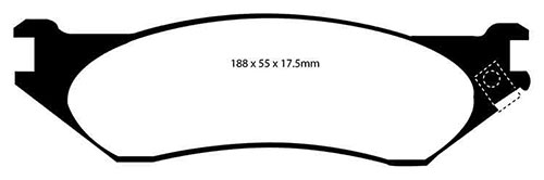 EBC Green Stuff Brake Pads - Front for Ford F150/F250/F350
