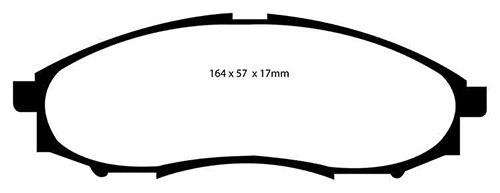 EBC Green Stuff Brake Pads - Front for Nissan Navara