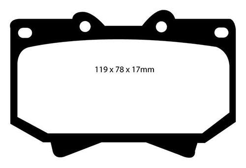 EBC Green Stuff Brake Pads - Front for Toyota Land Cruiser