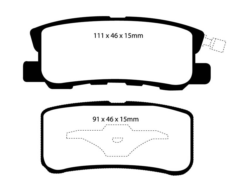 EBC Green Stuff Brake Pads - Rear for Mitsubishi Shogun