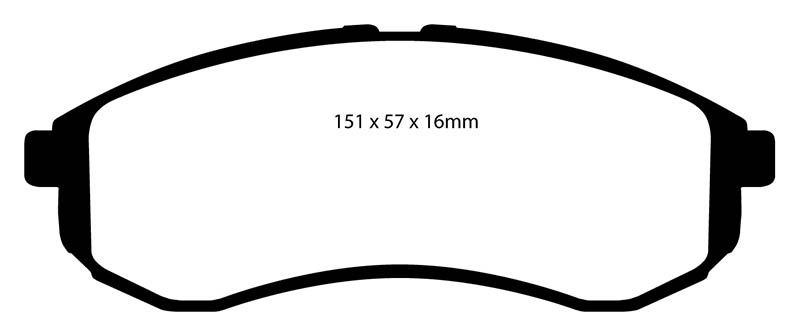 EBC Green Stuff Brake Pads - Front for Mitsubishi L200