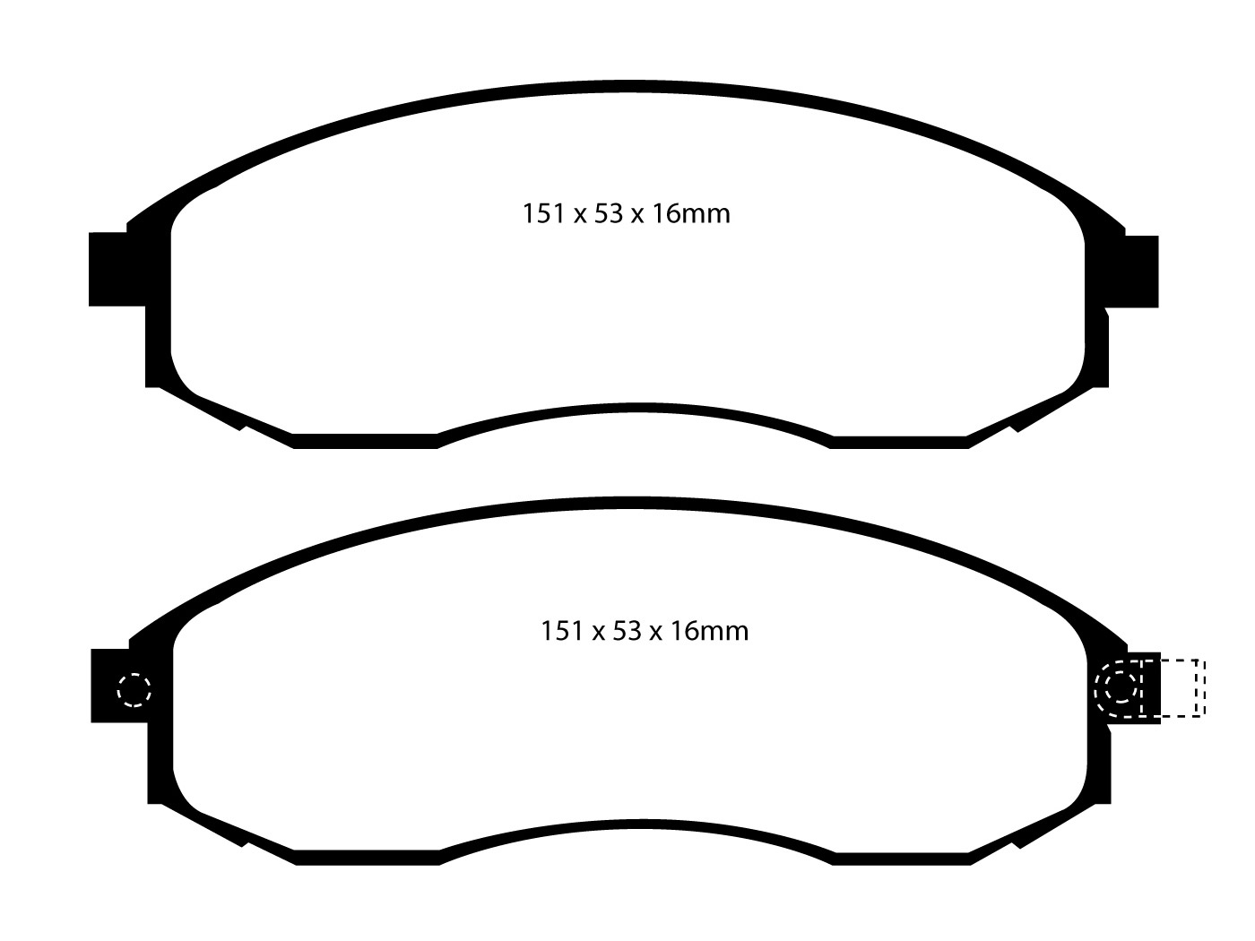 EBC Green Stuff Brake Pads - Front for Mitsubishi L200