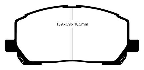 EBC Green Stuff Brake Pads - Front for Lexus RX