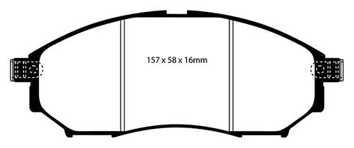 EBC Green Stuff Brake Pads - Front for Nissan Navara