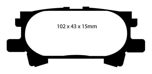 EBC Green Stuff Brake Pads - Rear for Lexus RX