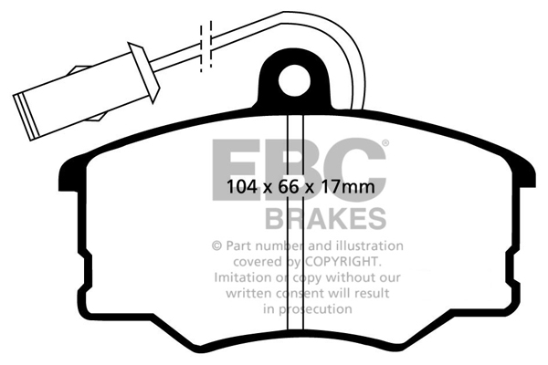 EBC Ultimax Brake Pads - Front for Alfa Romeo 164
