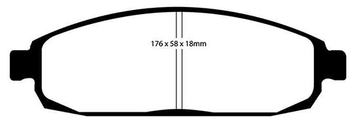 EBC Green Stuff Brake Pads - Front for Jeep Commander