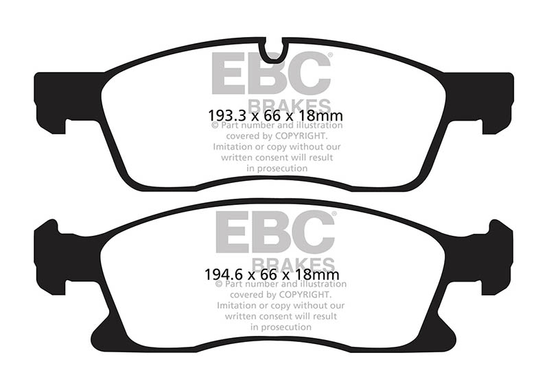 EBC Green Stuff Brake Pads - Front for Jeep Grand Cherokee