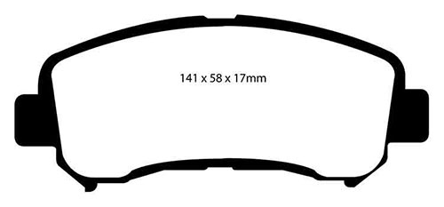 EBC Green Stuff Brake Pads - Front for Nissan X-Trail