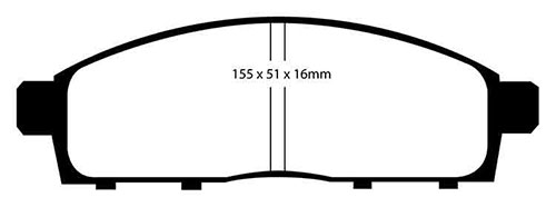 EBC Green Stuff Brake Pads - Front for Mitsubishi L200