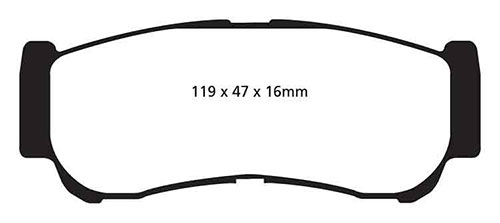 EBC Green Stuff Brake Pads - Rear for Hyundai Santa Fe