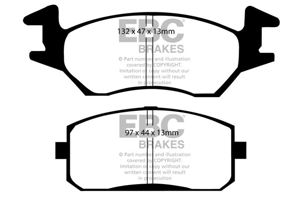 EBC Ultimax Brake Pads - Front for Toyota Starlet