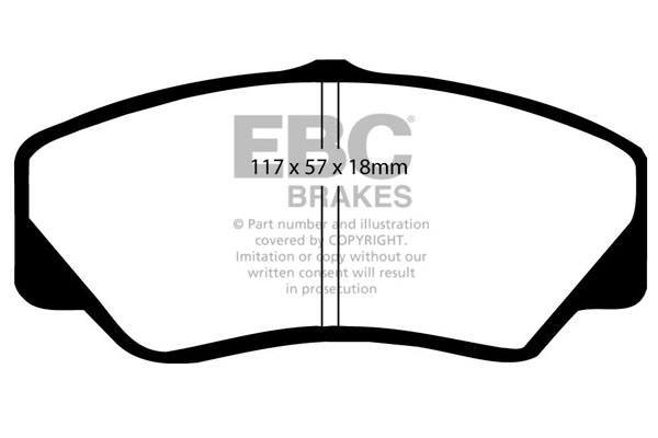 EBC Ultimax Brake Pads - Front for Ford Transit