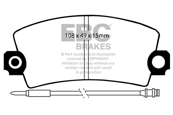 EBC Ultimax Brake Pads - Front for Peugeot 104