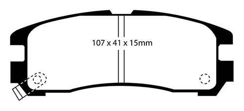 EBC Green Stuff Brake Pads - Rear for Mitsubishi Shogun Pinin