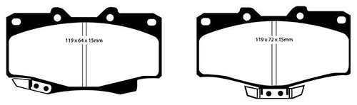 EBC Green Stuff Brake Pads - Front for Toyota Land Cruiser