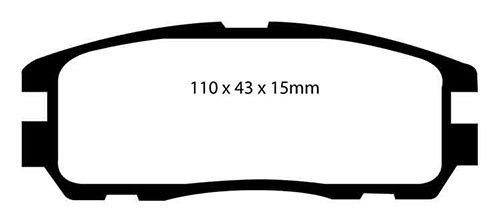 EBC Green Stuff Brake Pads - Rear for Vauxhall Frontera