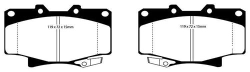 EBC Green Stuff Brake Pads - Front for Toyota Land Cruiser