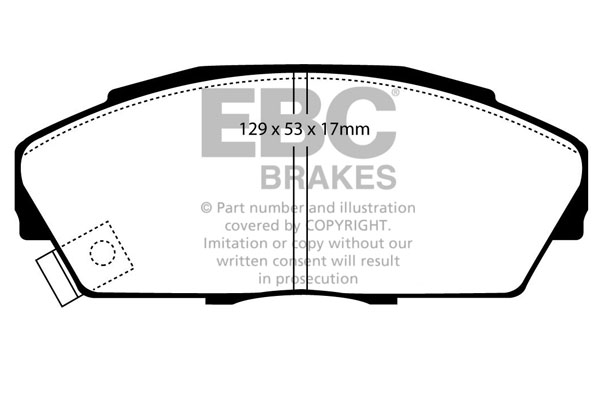 EBC Ultimax Brake Pads - Front for Honda Civic Mk 4
