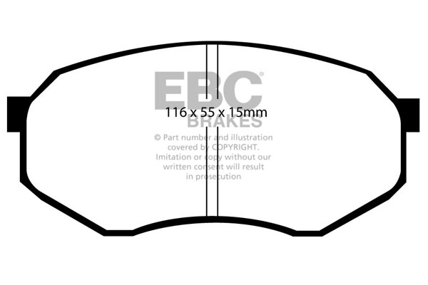 EBC Ultimax Brake Pads - Front for Mazda 929