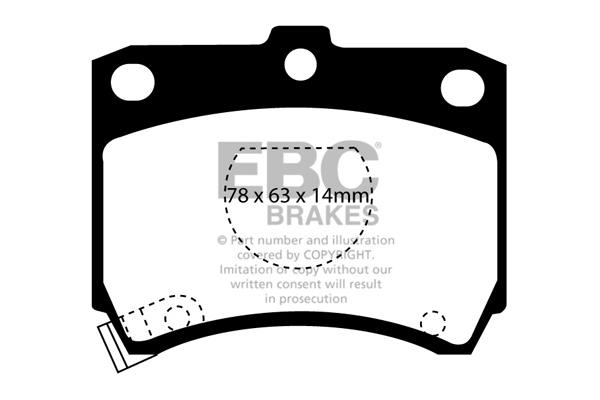 EBC Ultimax Brake Pads - Front for Mazda 121