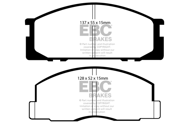 EBC Ultimax Brake Pads - Front for Toyota Previa