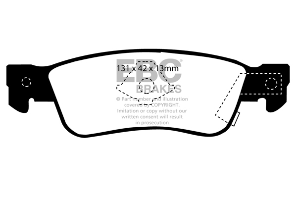 EBC Ultimax Brake Pads - Rear for Vauxhall Frontera