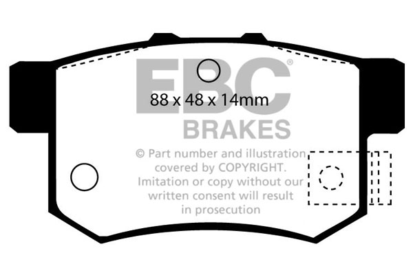 EBC Ultimax Brake Pads - Rear for Honda Prelude