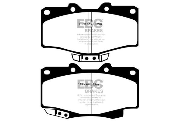 EBC Ultimax Brake Pads - Front for Toyota Land Cruiser
