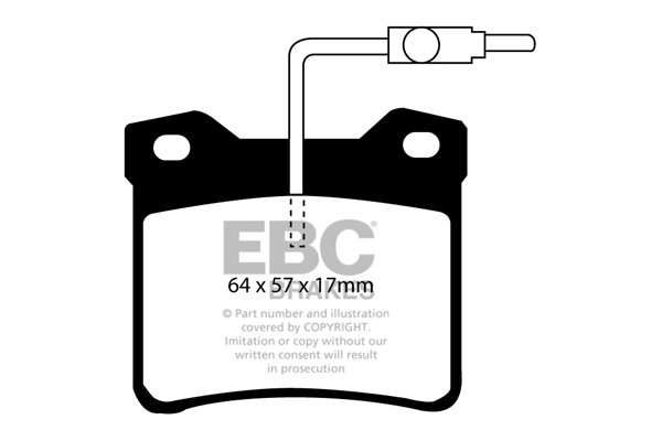 EBC Ultimax Brake Pads - Rear for Peugeot 605
