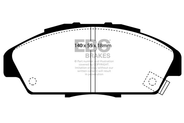 EBC Ultimax Brake Pads - Front for Honda Accord