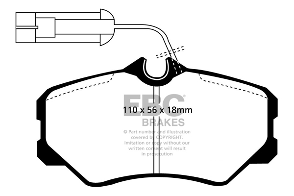 EBC Ultimax Brake Pads - Front for Fiat Croma