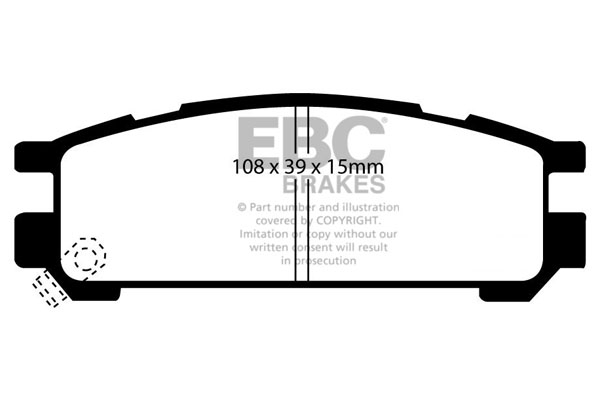 EBC Ultimax Brake Pads - Rear for Subaru Impreza Mk 1