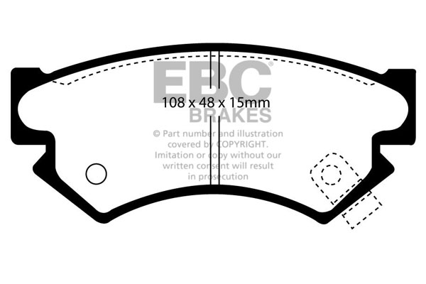 EBC Ultimax Brake Pads - Front for Subaru Justy