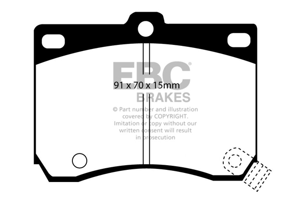EBC Ultimax Brake Pads - Front for Mazda MX-3