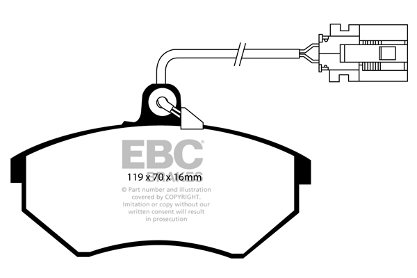 EBC Ultimax Brake Pads - Front for VW Golf Mk 3 (1H)