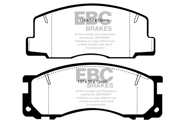 EBC Ultimax Brake Pads - Front for Toyota Previa