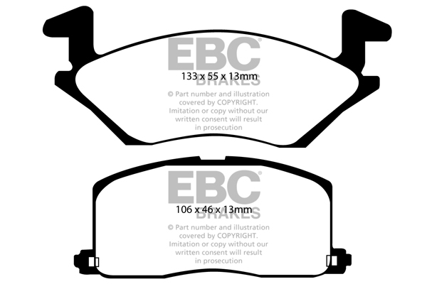 EBC Ultimax Brake Pads - Front for Toyota Starlet