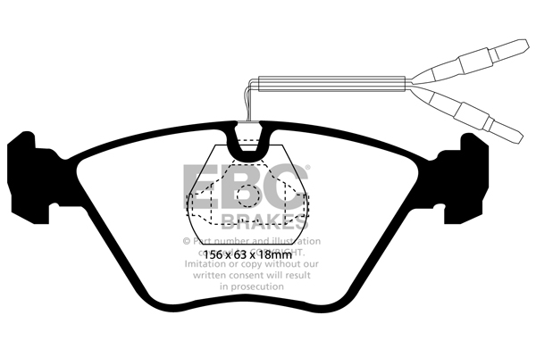 EBC Ultimax Brake Pads - Front for Peugeot 605