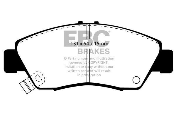EBC Ultimax Brake Pads - Front for Honda Civic Mk 6