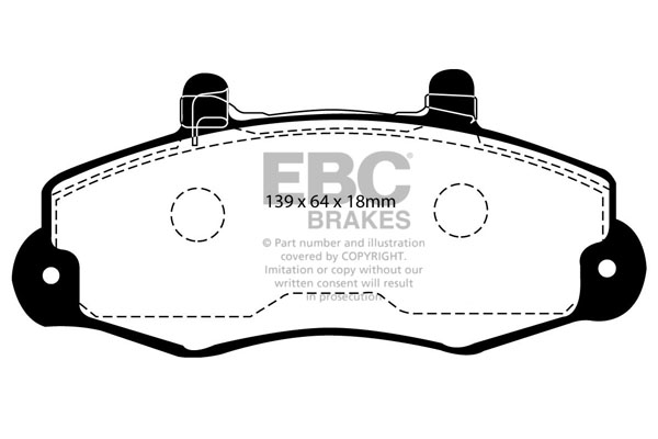 EBC Ultimax Brake Pads - Front for Ford Transit