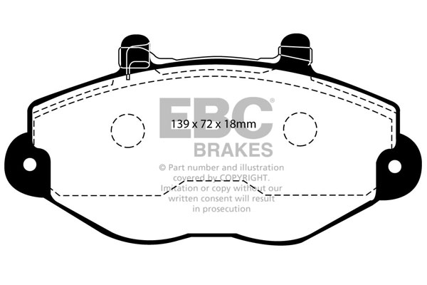 EBC Ultimax Brake Pads - Front for Ford Transit