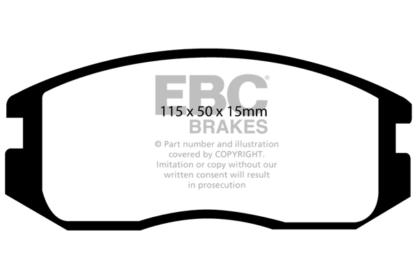 EBC Ultimax Brake Pads - Front for Mitsubishi Lancer
