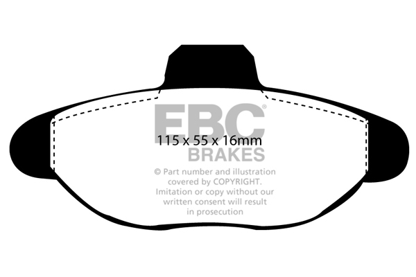 EBC Ultimax Brake Pads - Front for Fiat Cinquecento